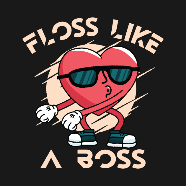 Heart Floss Like A Boss Valentines Day Boys Kids Flossing by mo designs 95