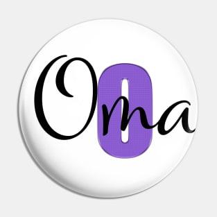 Monogram Oma print Pin