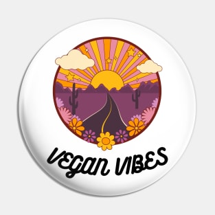 Trendy Vegan Vibes Cute Nature Pin