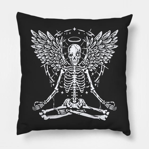 skeleton yoga pillow