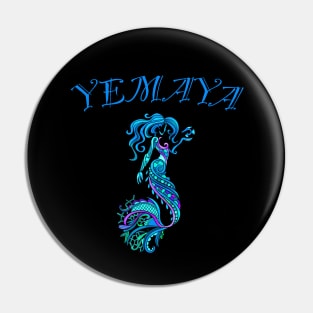 Cute Mermaid Girl Yemaya Orisha Religion Yoruba Pin