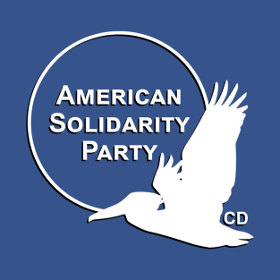 American Solidarity Party White Logo T-Shirt