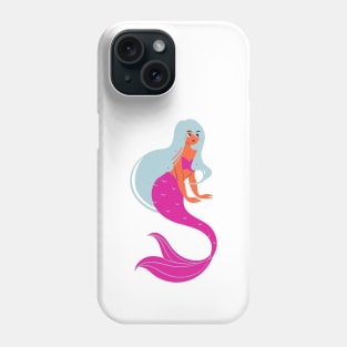 Mermaid pink and blue Phone Case
