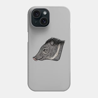 Collared peccary (Pecari tajacu) caititu cateto Phone Case