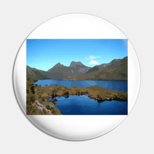 Cradle Mountain Digital Painting Pin