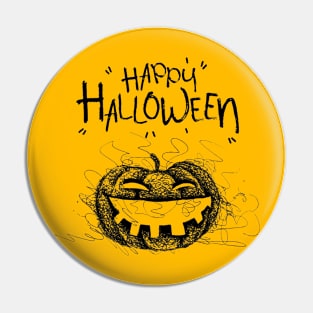 Halloween Scary Evil Pumpkin Funny Pumpkin Head Pin