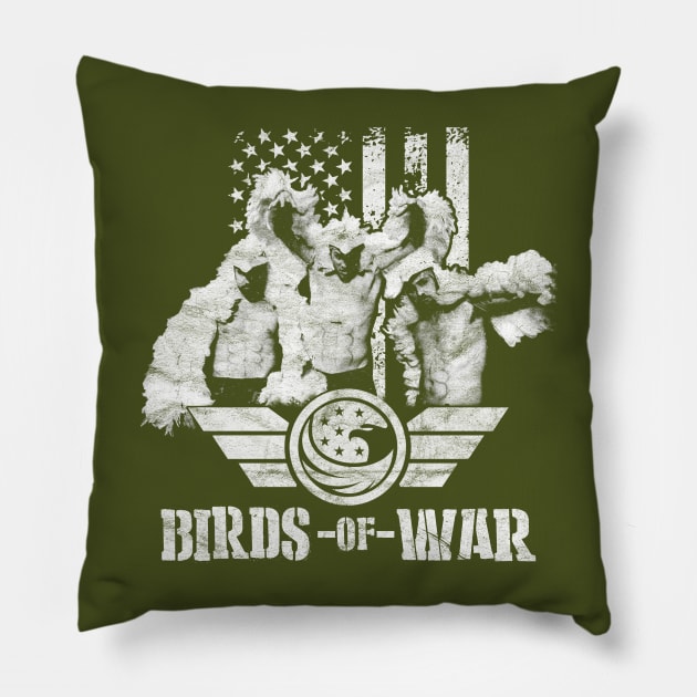 Birds of War Pillow by Snomad_Designs