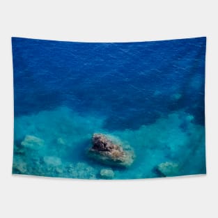 Sea with clear turquoise blue water Tapestry