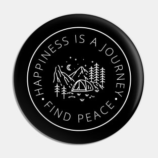 Happiness is a Journey - Find your peace outdoors Pin