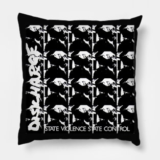 State Violence State Control 1982 Punk Throwback Pillow