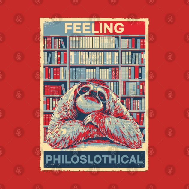 Funny FEELING PHILOSLOTHICAL HOPE Poster Art Style Sloth Pun by ZENTURTLE MERCH