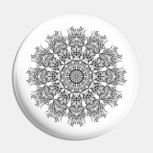 Magic Mushroom Mandala Pin