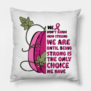 Breast Cancer Awareness pink pumpkin Pillow