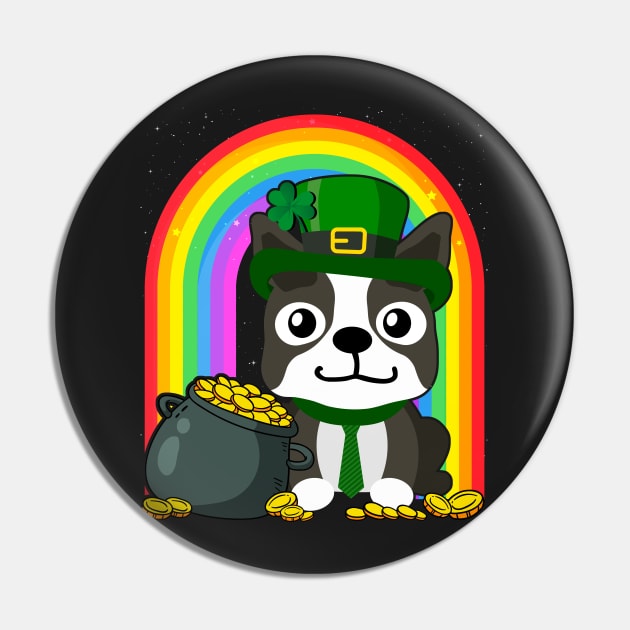 Boston Terrier Rainbow Irish Clover St Patrick Day Dog Gift product Pin by theodoros20