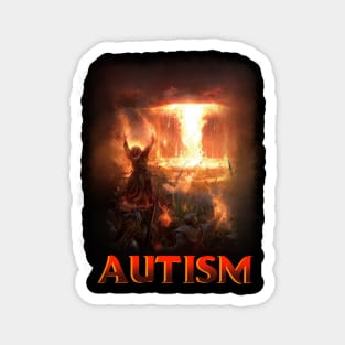 Autism Apocalypse Explosion Wizard Meme Magnet