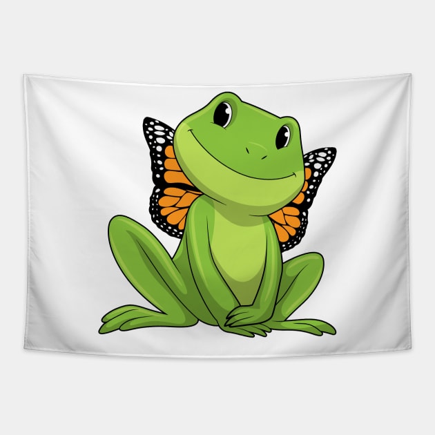 Frog with Butterfly Tapestry by Markus Schnabel