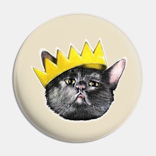 Black Cats Rule Pin