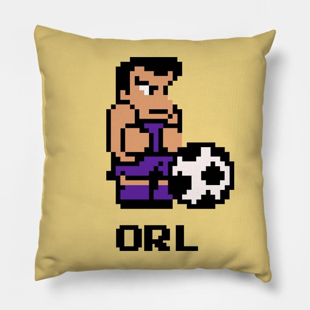 8-Bit Soccer - Orlando Pillow by The Pixel League