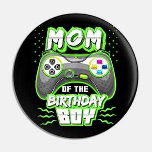 Mom Of The Birthday Boy Matching Video Gamer Birthday Party Pin