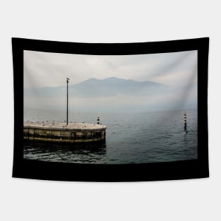 Winter Lake Garda at Castelletto Tapestry