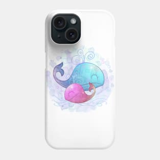 Blue & Pink Whale Phone Case