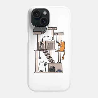 Cats Playing on Cat Tree Phone Case