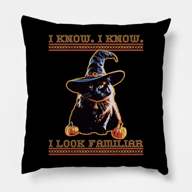 Cat Familiar Pillow by Daily Detour