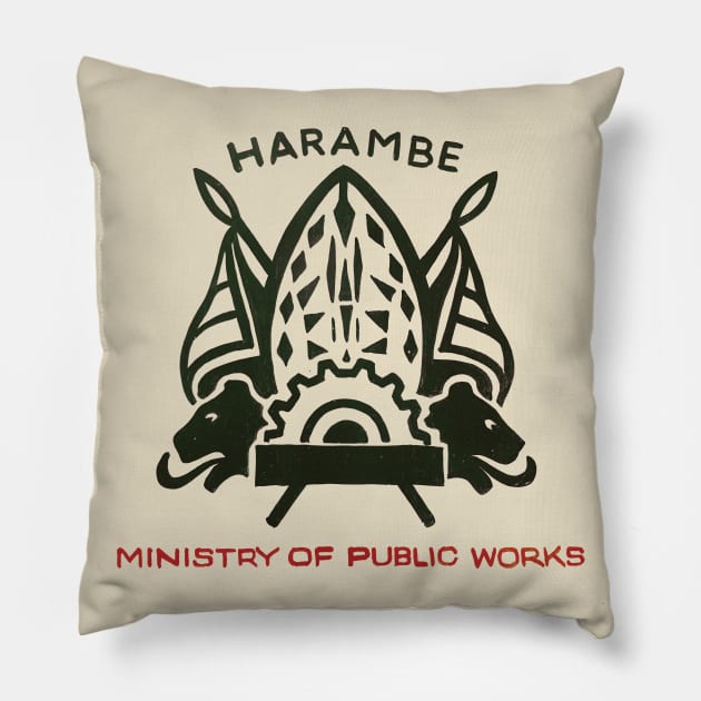 Harambe Ministry of Public Works Pillow by BuzzBenson