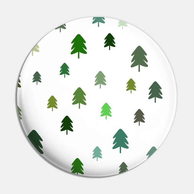 Christmas Pine Fir Tree Greens Pin by OneThreeSix