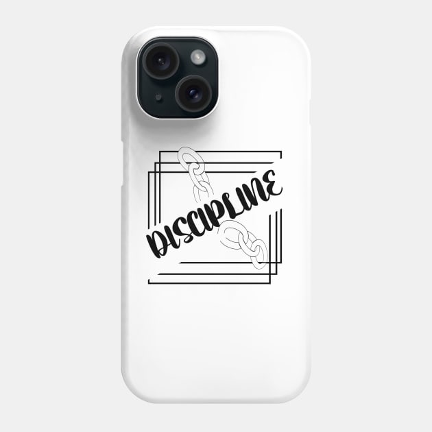 DISCIPLINE word chain design Totes, phone cases, mugs, masks, hoodies, notebooks, stickers ,aesthetic, cute outfit fashion design Phone Case by Blueberry Pie 