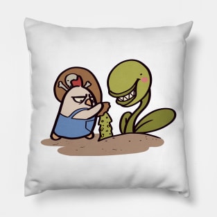Angry Chicken Fertilizing Plant Pillow