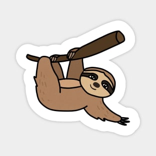 Cute Sloth Hanging from Tree Magnet