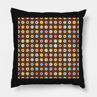 Retro multicolor circles Pillow