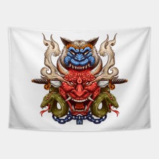 Japanese Onimask Hannya Tapestry