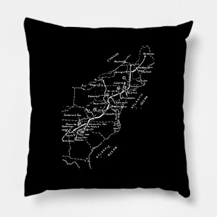 Appalachian Trail Hand-Drawn Map Pillow