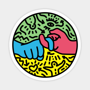 ASL for Friend -Pop Art style Magnet