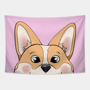 Cute Spying Corgi Dog Tapestry