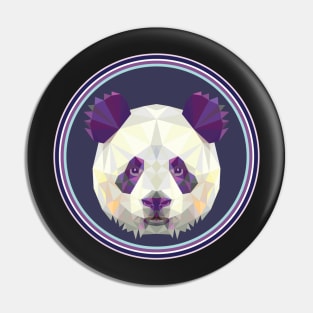 Panda Colorful Pop Art Geometric Head Cute Bear Pin