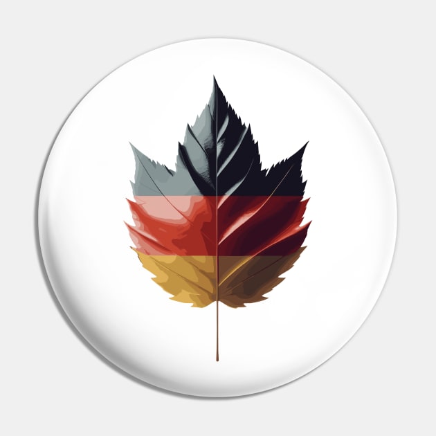 Germany Flag Leaf Pin by Graceful Designs