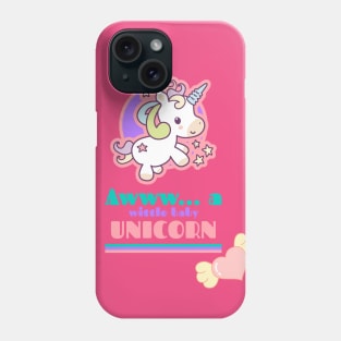 Awww... a wittle baby Unicorn Phone Case