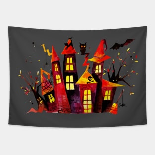 Scary Houses Tapestry