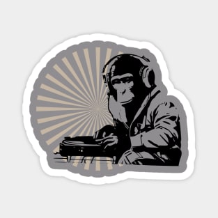 funny dj monkey Magnet