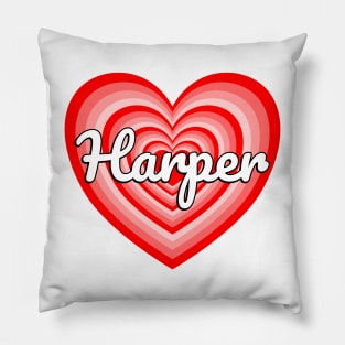 I Love Harper Heart Harper Name Funny Harper Pillow