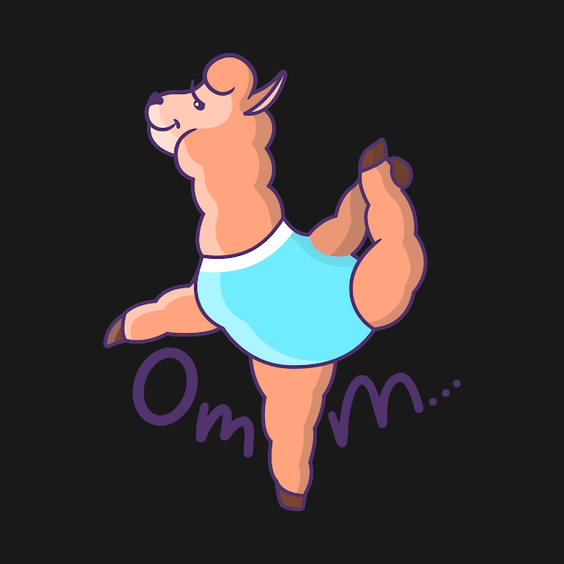 Cute Llama Yoga Om by mchda