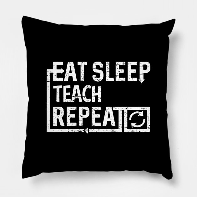 Eat Sleep Teach Pillow by Flippin' Sweet Gear