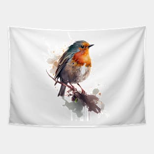 Robin Bird Watercolor 7.0 Tapestry