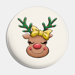 Baby Deer Christmas Pin