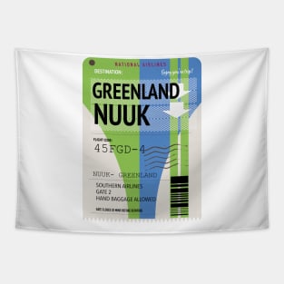 Greenland Nuuk travel ticket Tapestry