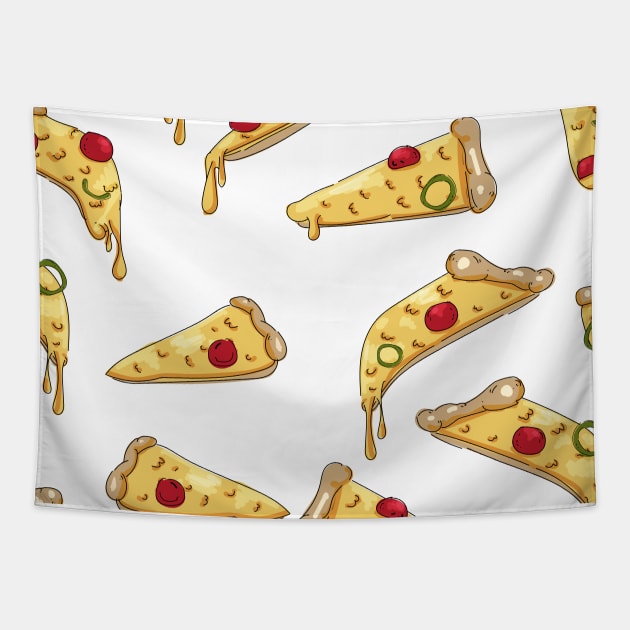 Pizza pattern Tapestry by nickemporium1