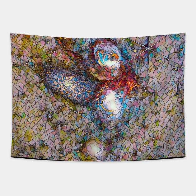 Artistic mosaic of NASA JWST Stephan's Quintet imagery Tapestry by CentipedeWorks